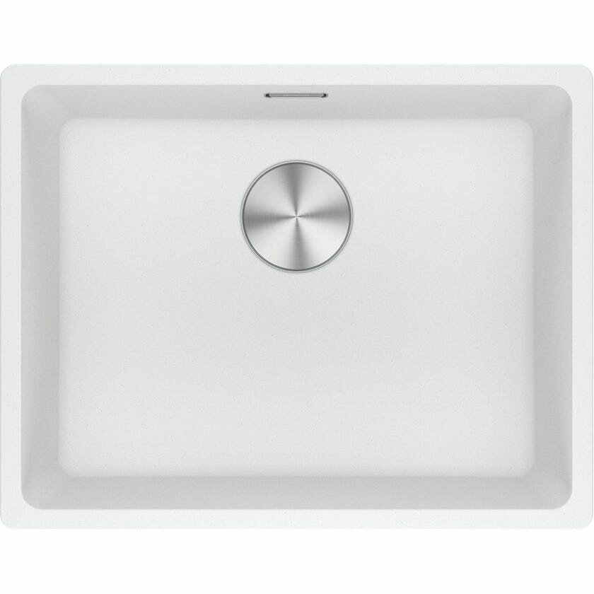 Franke Maris 520mm Single Bowl Flushmount Sink with Extension Drainer Polar White MRG210-52PW-FPC hero image