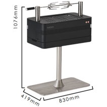 EVERDURE FUSION Charcoal BBQ with Rostisserie Black HBCE1BSB hero image