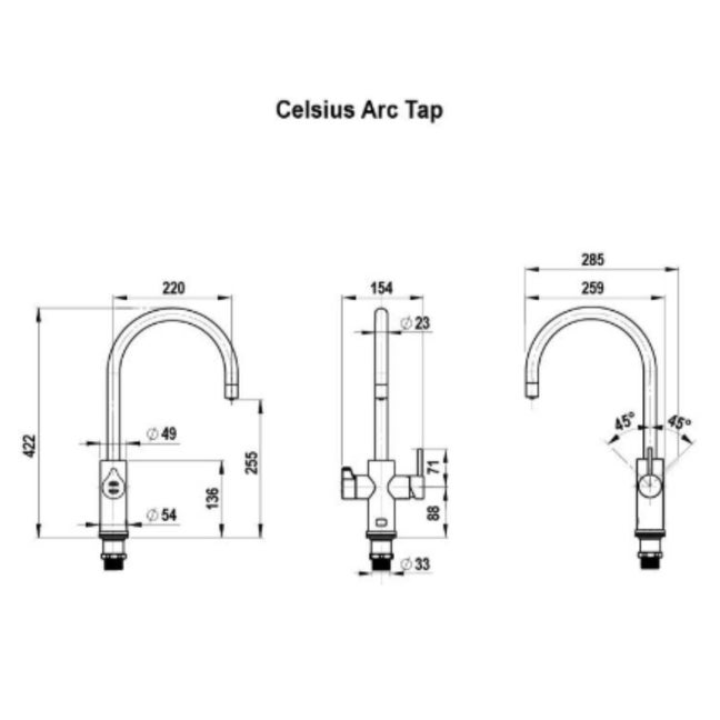Zip HydroTap G5 Celsius Arc Boiling Filtered Tap plus Hot and Cold ...