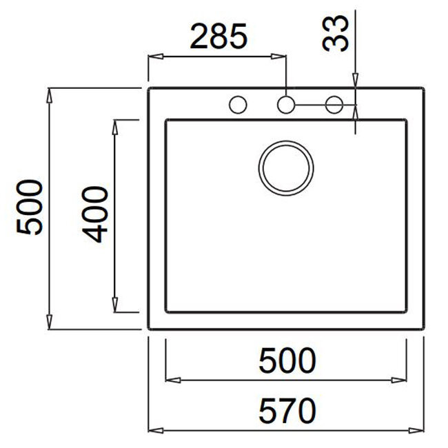 Artusi Granitek Series Single Bowl Sink AGS571B image 3