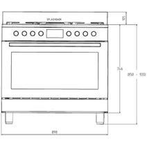 Beko 90 cm Black Twin Fan Freestanding Oven with Ceramic Cooktop BFCB917CMB hero image