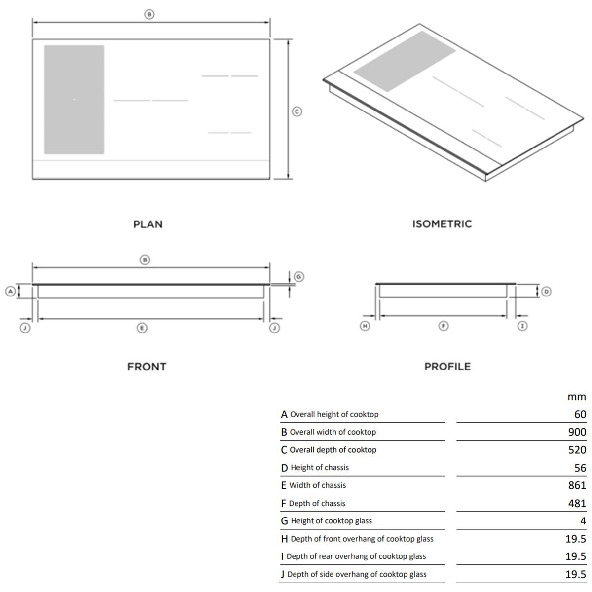 Haier 90cm Induction Cooktop Five Zones with Flexi Zone HCI905FTB3 hero image