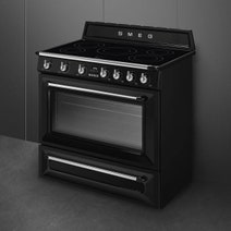 Smeg 90cm Victoria Freestanding Cooker with Induction Hob Black TR90IBL2 hero image