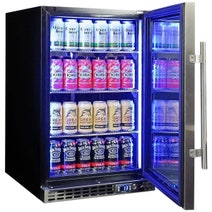 Schmick 105L Quiet Running Under Bench Bar Fridge Stainless Steel SK116SD hero image