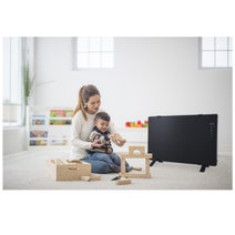 Rinnai BEPH Series 1500W Black Glass Electric Panel Heater BEPH15DTWF hero image