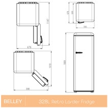 Linarie 328L Single Door Retro Larder Fridge Pink LK335LPINK hero image