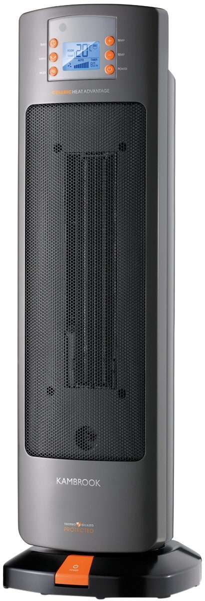 Kambrook 2KW Electric Ceramic Tower Heater KCE340GRY | Appliances Online