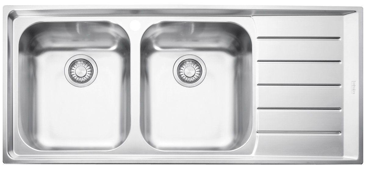 Franke Neptune Double Bowl Sink with Right Hand Drainer NEX621RHD hero image