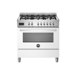 Bertazzoni 90cm Professional Dual Fuel Freestanding Oven/Stove White PRO96L1EBIT hero image