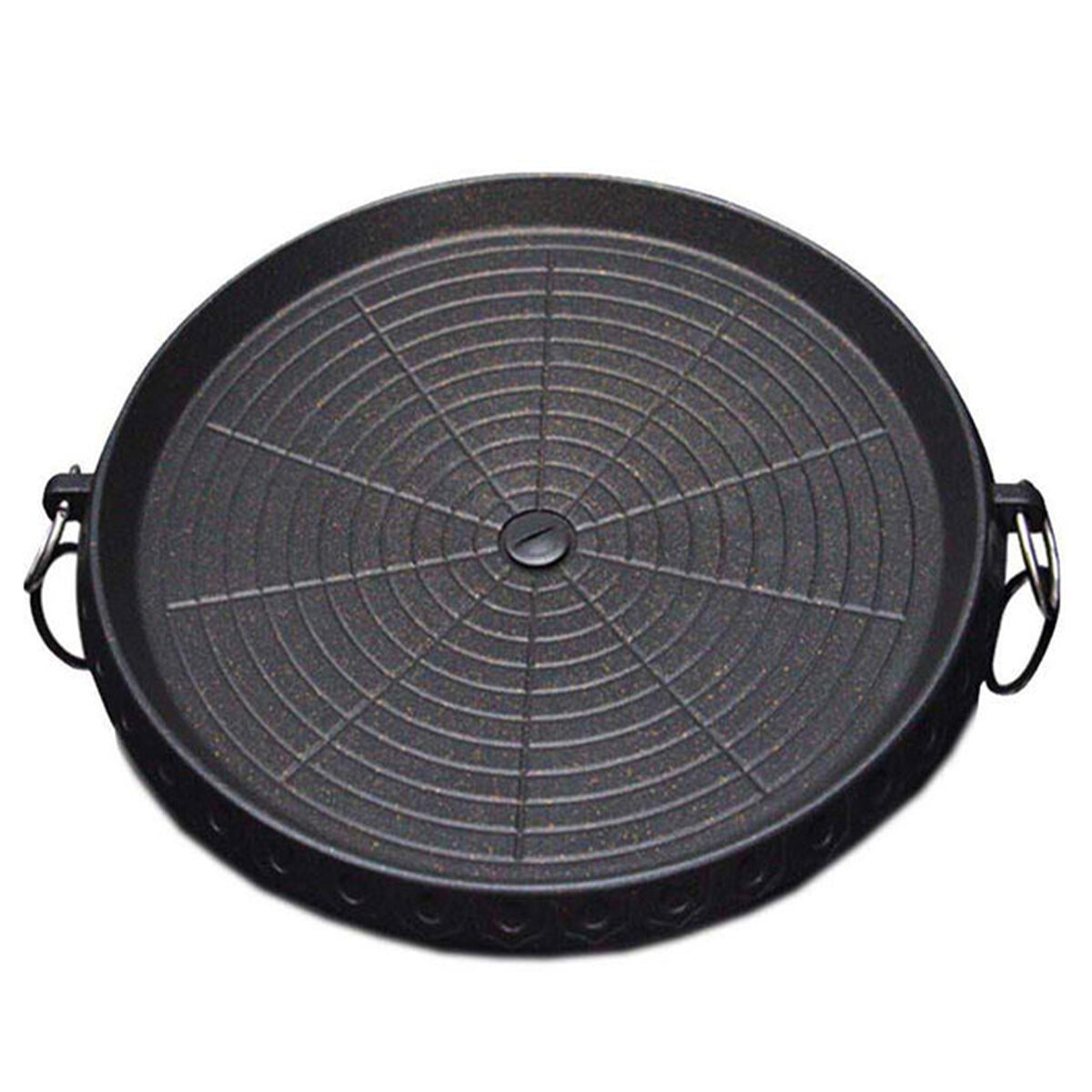 SOGA Barbecue Non-stick Grill Pan STONEBBQPLATEROUND hero image