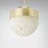 CTO Lighting Lucid 300 Pendant - Alabaster and Satin Brass LUCPE3HASB image NaN