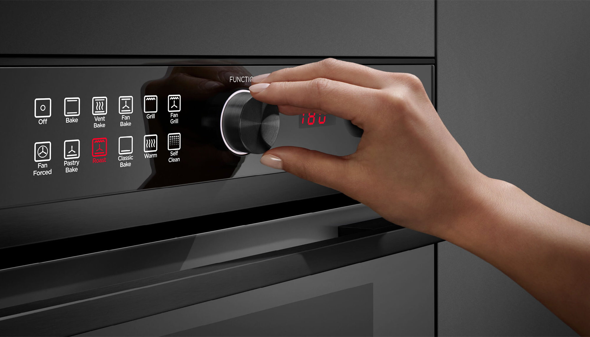 Fisher & Paykel Series 9 60cm Minimal Pyrolytic Built-In Oven Black Glass OB60SD11PB1 hero image