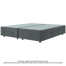 Sealy Spacesaver Super Queen Split Bed Base Front Drawer / No Drawer Charcoal SV-CHAR-SQN-FN hero image