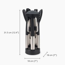 Joseph Joseph Elevate Fusion 5-piece Silicone Utensil Set with Storage Stand 10568 hero image
