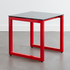 Reddie Suzy Square Side Table Black Glass Top Red Base image NaN