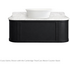 Turner Hastings Evara 120x53 Wall Hung Vanity with Real Marble Top To Suit Above Counter Basin Volcanic Ash 1TH EV124-VA-1TH image NaN