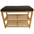 L.T. Williams 2-Tier Bamboo Shoe Rack With Charcoal Seat 9921-LT image NaN