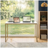 Zinus Home Office Computer Desk Gold 140cm AU-UTDDT1ZC-55G image NaN