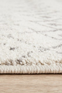 Rug Culture Chrome Medium Silver & Off White Rug 300X80CM - CRO-ELS-SIL-300X80 hero image
