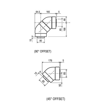 Rinnai FFBEND Universal 45/90 Degrees Bend product image