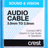 Crest CBSAC15M Stereo Audio Cable - 1.5m image NaN