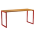 Reddie Suzy Desk Natural Teak Top Red Frame image NaN