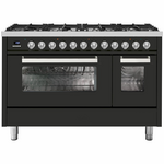 Ilve 120cm Pro-Line Cooker Double Oven With 8 Gas Burner Cooktop L128WMPMG hero image