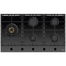 Omega 90cm Natural Gas Cooktop with Wok Burner Ceramic Glass Black OCGG905WB hero image