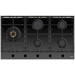 Omega 90cm Natural Gas Cooktop with Wok Burner Ceramic Glass Black OCGG905WB hero image