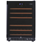 Smart 154L Dual Zone 46 Bottle Under Counter Wine Fridge Black SMAWC54DN hero image