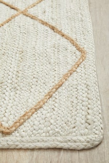 Rug Culture Nosa Medium White & Natural Rug 300X80CM - NSA-222-WHT-300X80 hero image