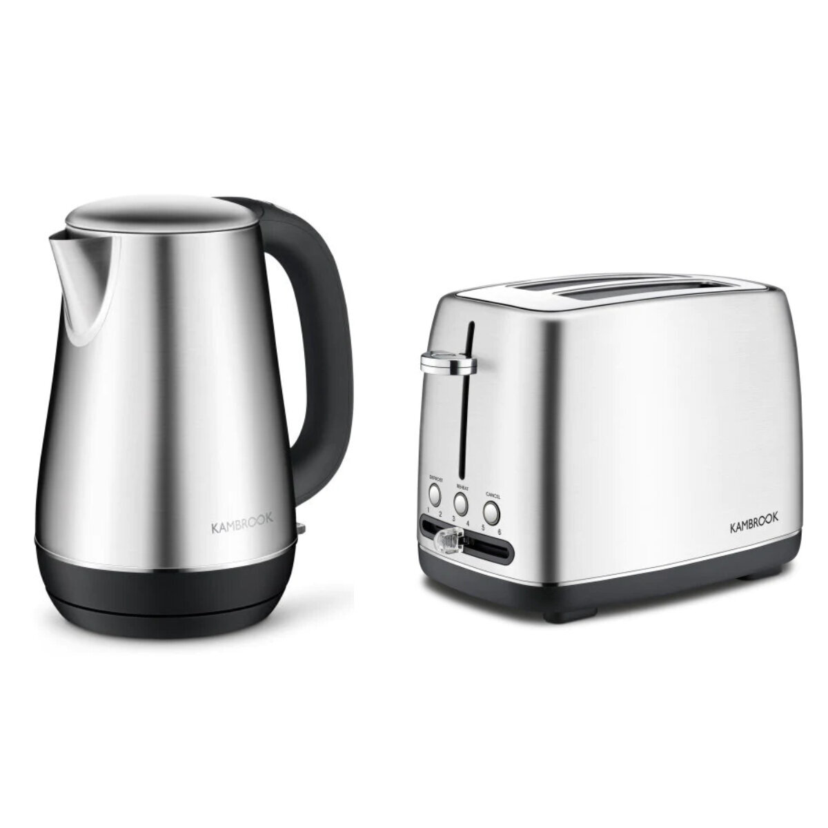 Kambrook Stainless Steel Kettle and 2 Slice Toaster Pack KKE630BSSKTA270BSS  hero image