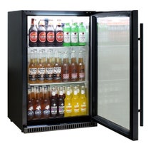 Schmick 118L Black Bar Fridge with Heated Glass and Triple Glazing SK118R-B hero image