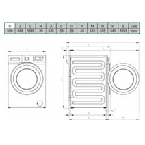 Beko 7.5kg Front Load Washing Machine BFL7510W hero image