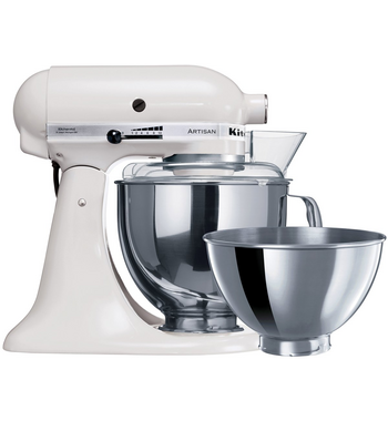 KitchenAid KSM160 Artisan Stand Mixer White 5KSM160PSAWH