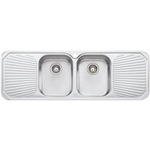 Oliveri PE353 Petite Double Bowl With Double Drainer Topmount Sink hero image