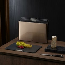 Joseph Joseph Folio Steel 4 Piece Chopping Board Set Rose Gold 60172 hero image