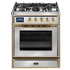 Ilve 76cm Majestic Duel Fuel Upright Oven/Stove M30DNE3SSG image NaN