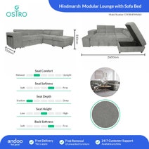 Ostro Hindmarsh Modular Lounge with Sofa Bed Y293RHFMAR60 hero image