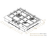 Spezialist 64cm 3 Burner LP Gas Cooktop With SS Inset Surface S30643SSLPG image NaN