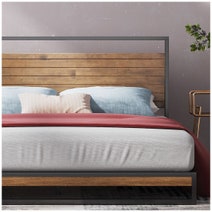 Zinus Ironline Metal & Wood Bed Frame Double AU-IRPBH-D hero image