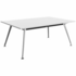 OLG Team Meeting Tables 1800x1200 Polished Alloy Frame/ White Worktop OG_TT1812_PA_W image NaN