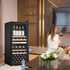 LeCavist 105 Bottle Dual Zone Wine Cabinet Black LEK1052ZPV image NaN