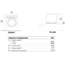 Haier 9kg + 6kg Series 500 Front Load Washer-Dryer Combo White HWD9060MW1 hero image