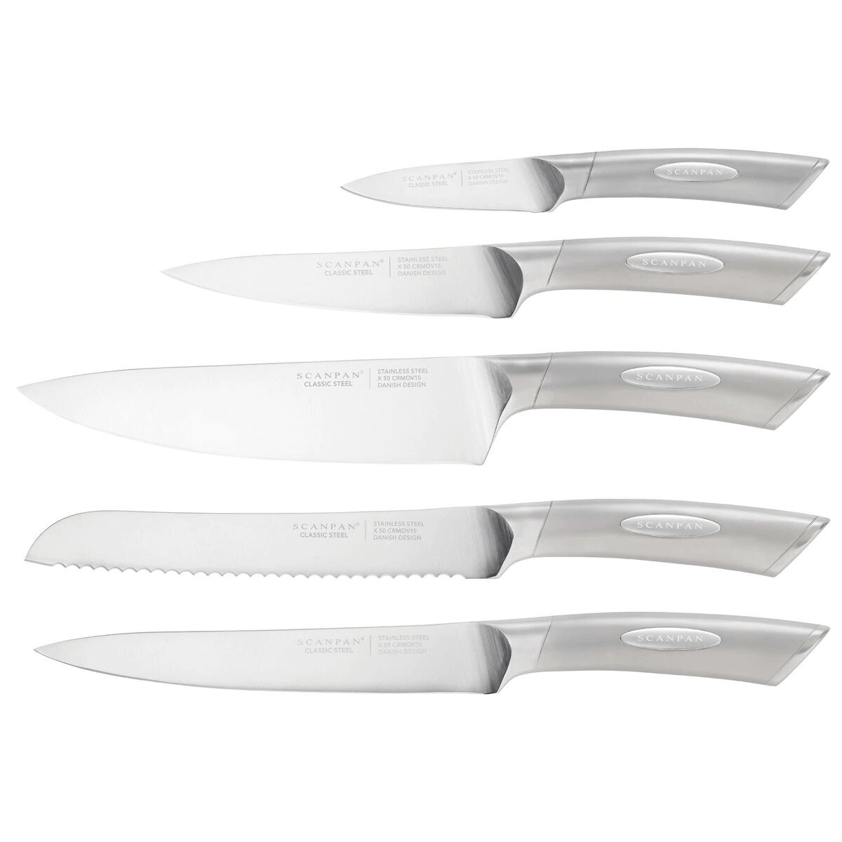 Scanpan Classic Steel 6 Piece Knife Block Set 18380 hero image