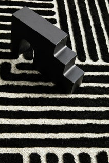 Rug Culture York Medium Black & Natural Rug 300X80CM - YRK-CIND-GLD-300X80 hero image
