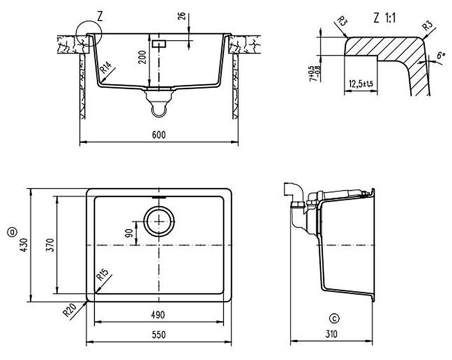 Abey N120W Schock Soho Large Single Bowl Sink hero image