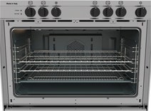 Glem 80cm Dual Fuel Freestanding Oven-Stainless Steel GB865GE hero image