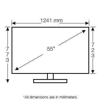 72 Tv Dimensions In Mm