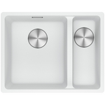 Franke Maris 340/150mm 1 and 1/2 Bowl Right Undermount Sink with Drainer - Polar White MRG160SBRPW-FPC hero image